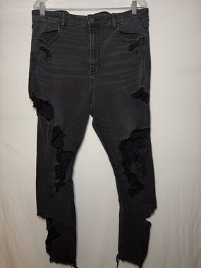 American Eagle Outfitters Women's Skinny Ripped Black Jeans
